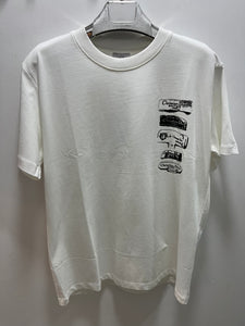 CD "Logo Chest Print" T-Shirt styled in White for Spring&Summer 2025