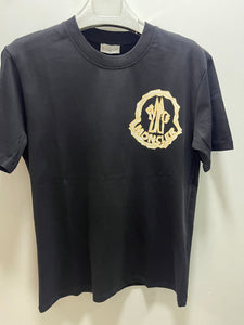 Mnclr "Logo Printed Front" T-Shirt styled in Black for Spring&Summer Collection of 2025