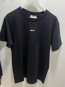 Loewe "Logo Embroidered" T-Shirt  styled in Black for Spring&Summer 2025 Collection