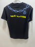 LV " Neck Chain Printed "T-Shirt styled in Black for Spring&Summer 2025