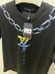 LV " Neck Chain Printed "T-Shirt styled in Black for Spring&Summer 2025