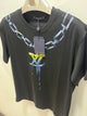 LV " Neck Chain Printed "T-Shirt styled in Black for Spring&Summer 2025