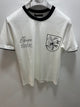 LV " Logo Printed Bicycle Neck "T-Shirt styled in White for Spring&Summer 2025