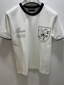 LV " Logo Printed Bicycle Neck "T-Shirt styled in White for Spring&Summer 2025