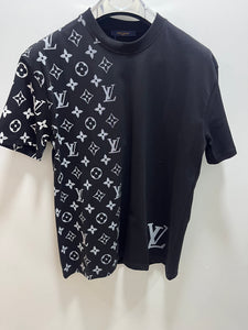 LV "Half Monogram "T-Shirt styled in Black for Spring&Summer 2025