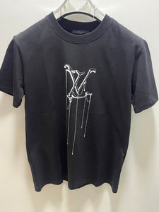 LV " Logo Embroidered T-Shirt styled in Black for Spring&Summer 2025