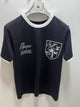 LV " Logo Printed Bicycle Neck "T-Shirt styled in Black for Spring&Summer 2025