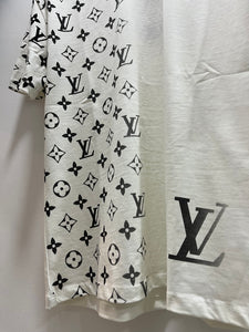 LV "Half Monogram "T-Shirt styled in White for Spring&Summer 2025