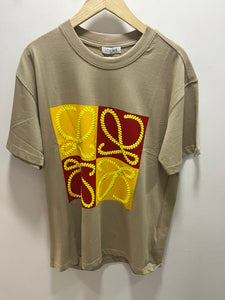 Loewe "Logo Embroidered" T-Shirt  styled in Beige for Spring&Summer 2025 Collection
