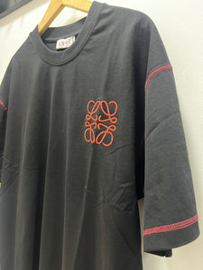 Loewe "Logo Embroidered" T-Shirt  styled in Black for Spring&Summer 2025 Collection