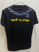 LV " Neck Chain Printed "T-Shirt styled in Black for Spring&Summer 2025