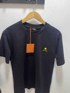 Loro Piana "Logo Attached" T-Shirt  styled in Black for Spring&Summer 2025 Collection