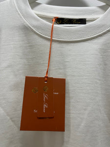 Loro Piana "Logo Attached" T-Shirt  styled in White for Spring&Summer 2025 Collection