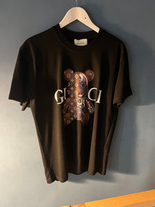 Gucci x LV " Logo Printed" T-Shirt styled in Black for Spring&Summer 2024