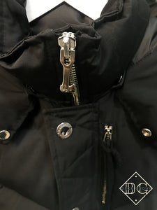Moose Knockles "Constrat " Coat Styled in Black Fall/Winter 2024 [ Only BLACK FUR ]