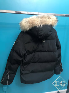 Moose Knockles "Constrat " Coat Styled in Black Fall/Winter 2024 [ Only BLACK FUR ]