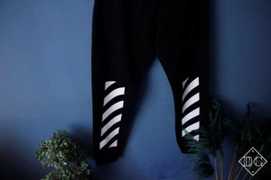 Off-White "Caravaggio printed track pants"  Jogger Styled in Black/White Spring&Summer