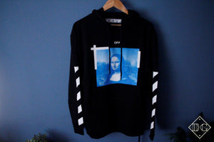 Off White "Mona-Lisa Graphic"  Print Hoodie Styled in Black Fall&Winter