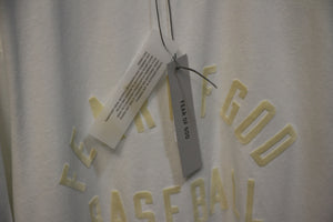 Fear of God "Baseball" Logo T-shirt (OVERSIZE Cut) Styled in White