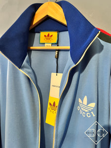 Gcc x Adidas "Logo-Embroidered" Side-Striped Jacket styled in Red for Fall&Winter 2023