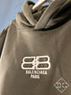 Blncg "Logo-print drop-shoulder" Hooded Sweatshirt styled in Green for Fall&Winter 2023