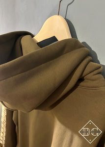 Balenciaga "Logo-print drop-shoulder" Hooded Sweatshirt styled in Green for Fall&Winter 2023