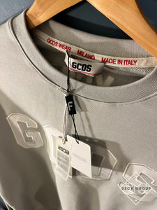 GCDS " Logo Drawstring " Sweatshirt styled in Gray for Fall&Winter 2023