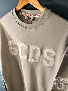 GCDS " Logo Drawstring " Sweatshirt styled in Gray for Fall&Winter 2023