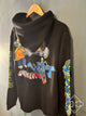 Off White " Graffiti Print " Hooded Sweatshirt styled in Black for Fall&Winter 2023