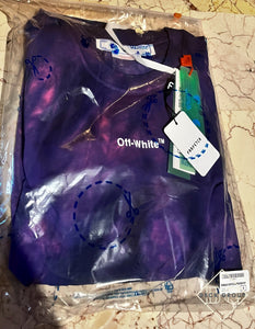 Off-White "Arrows-Print" T-Shirt styled in Purple/Multicolor for Spring&Summer 2023