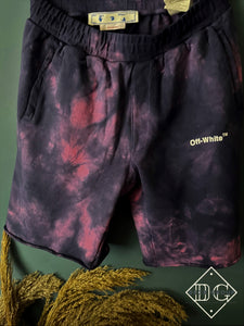 Off-White "Logo-Print" Track Shorts styled in Purple/Multicolor for Spring&Summer 2023