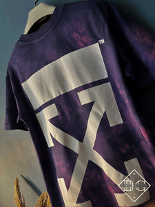 Off-White "Arrows-Print" T-Shirt styled in Purple/Multicolor for Spring&Summer 2023