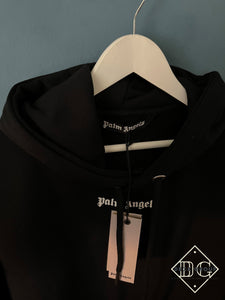 Palm Angels "Classic Logo Print" Hoodie Oversized Styled in Black Fall/Winter 2023