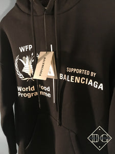 Blncg "World Food Programme LOGO" Hoodie in Black Style Oversized Fall&Winter 2022