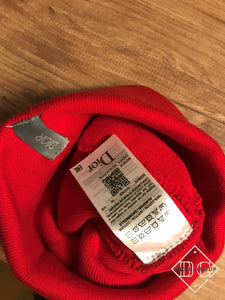 CD " Logo Embroidered " Beanie styled in Red for F&W 23
