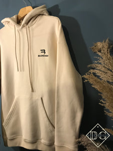Balenciaga "LOGO Embroidered" Hoodie styled in White for Fall&Winter