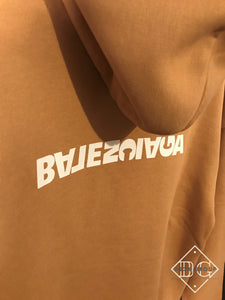 Blncg "REVERSE LOGO" Hoodie styled in Brown for Fall&Winter
