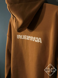 Balenciaga "REVERSE LOGO" Hoodie styled in Brown for Fall&Winter