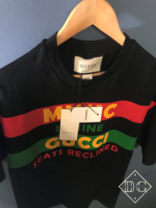 GUCCI " Music is Mine " T-Shirt styled in Black for Spring&Summer