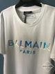 Balmain "HOLOGRAPHIC Logo" T-Shirt styled in White Spring/Summer