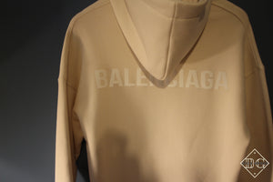Balenciaga "Logo'd Neon" Hooded Sweatshirt styled in White for Fall&Winter 2023