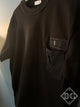 CD " Pocket Attached as Zip&Up " T-Shirt styled in Black for Fall&Winter 2023