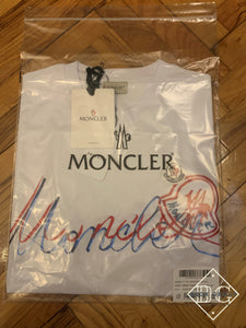 Mnclr "Logo" Printed T-Shirt styled in White for Spring&Summer 2022