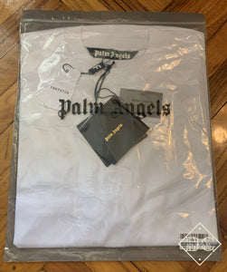 Palm Angels "Logo Printed" Long Sleeves T-Shirt styled in White for Fall&Winter