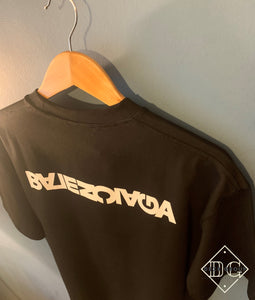 Blncg "Reverse Logo" Printed T-Shirt styled in Regular cut in Black&White